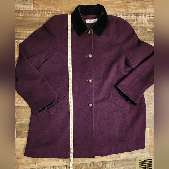 Alfred Dunner purple wool trench coat Size 18 - Picture 4 of 12